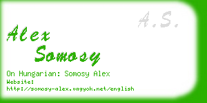 alex somosy business card